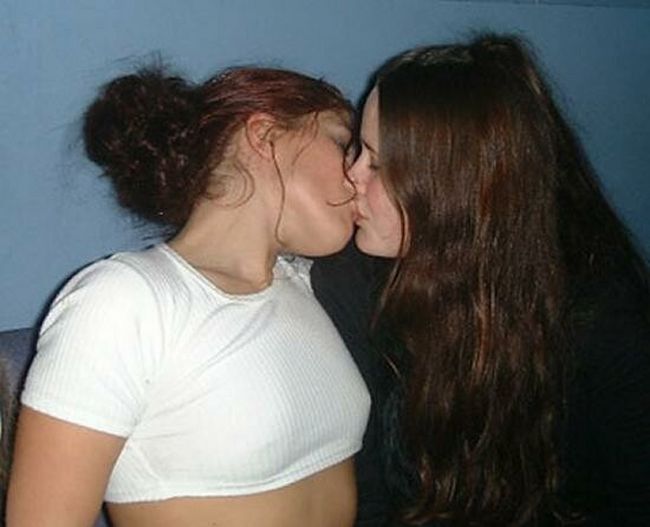Lesbian public kiss